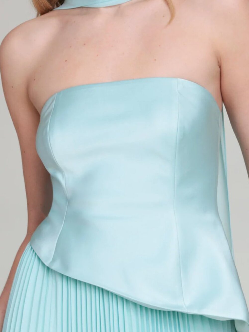 Avec Les Filles Blue Strapless Flowy Maxi Dress - Picture 3 of 3